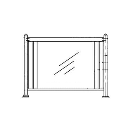 Aluminum Framed Glass Railings